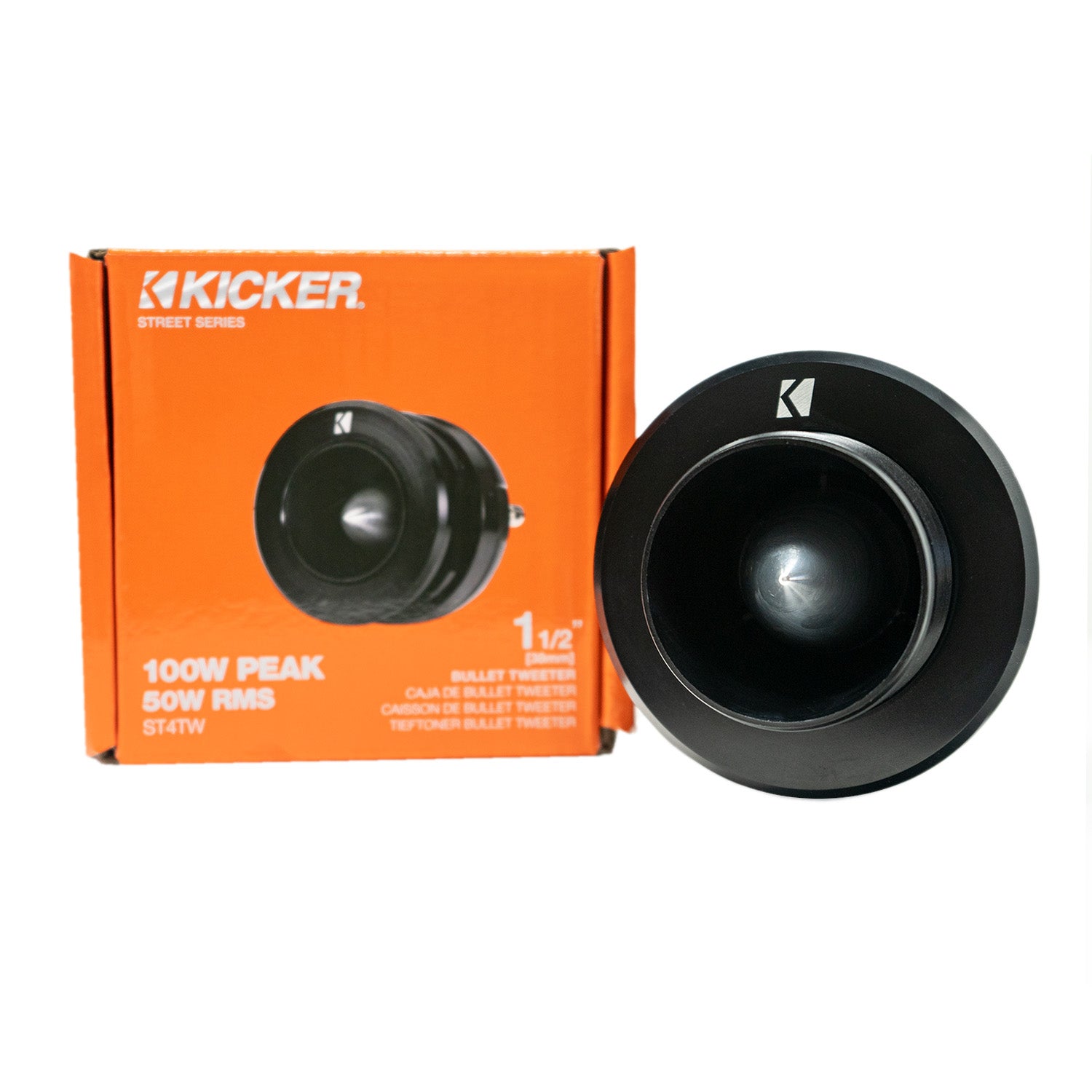 Kicker ST4TW, Pro Audio 1.5" Dual Mount Bullet Tweeter (49ST4TW)