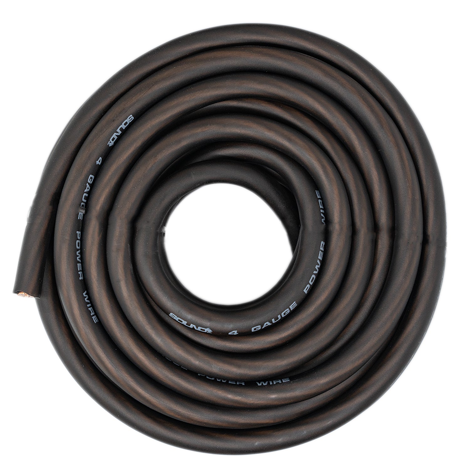 SoundBox CW4-25BK, 4 Gauge 25' CCA Amplifier Power / Ground Wire Roll, Black
