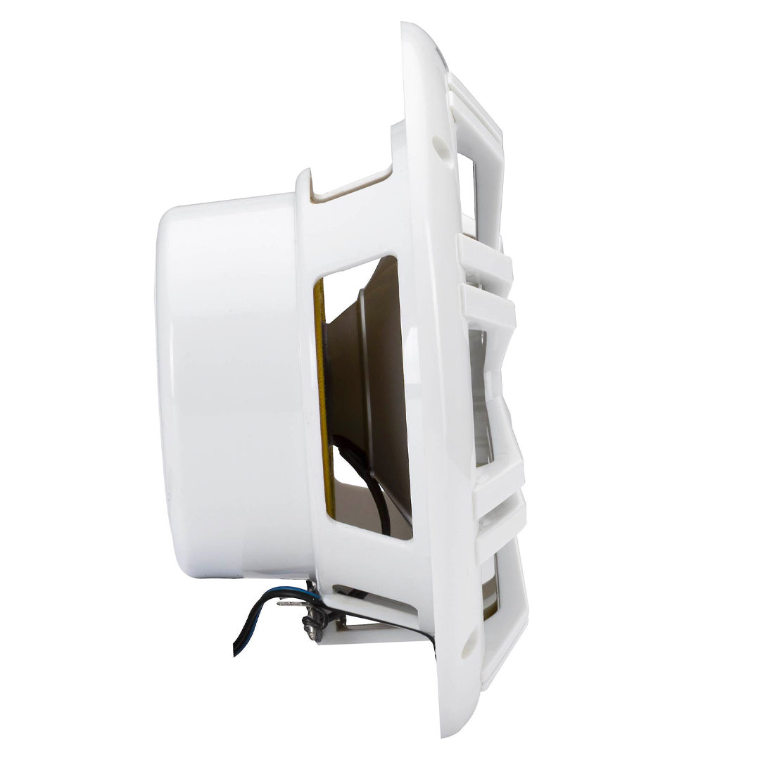 Kicker KM604W, KM Series 6.5" 2-Way 4-Ohm Marine Coaxial Speakers, White (49KM604W)