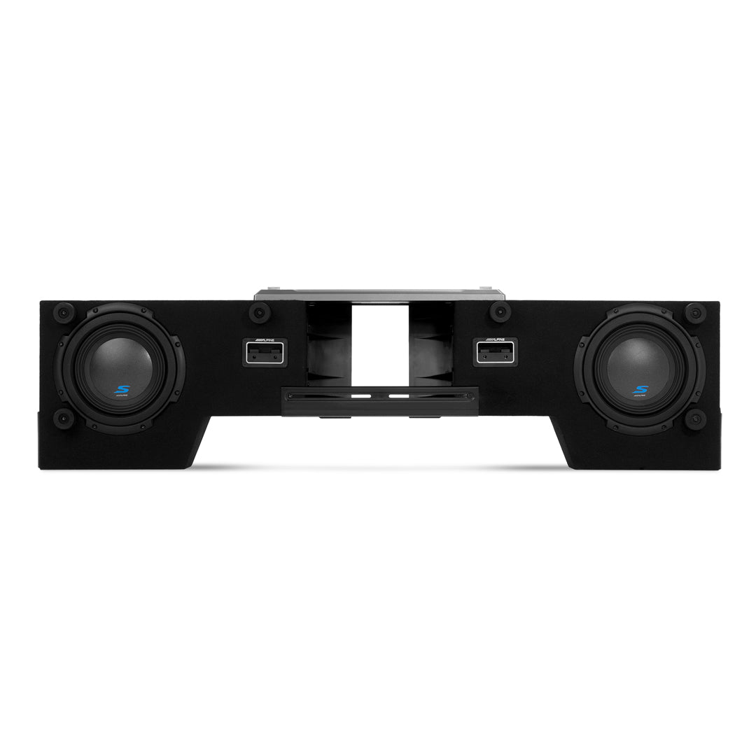 Alpine S-DB8V-TRK, S Series Dual 8" Loaded Truck Subwoofer Enclosure