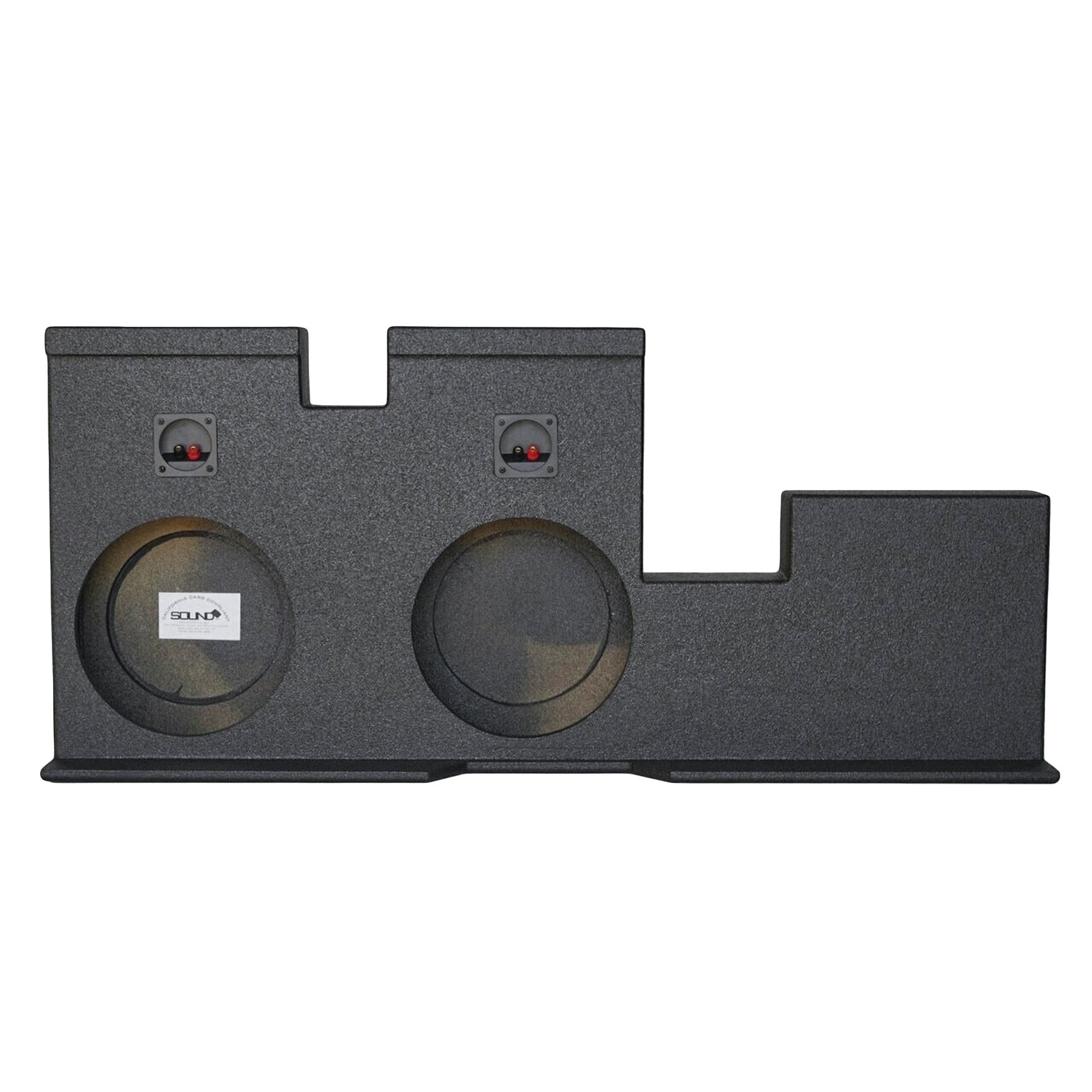 SoundBox Toyota Tundra Double Cab 2007-2017 Dual 10" Downfire Subwoofer Enclosure, BedLiner Finish