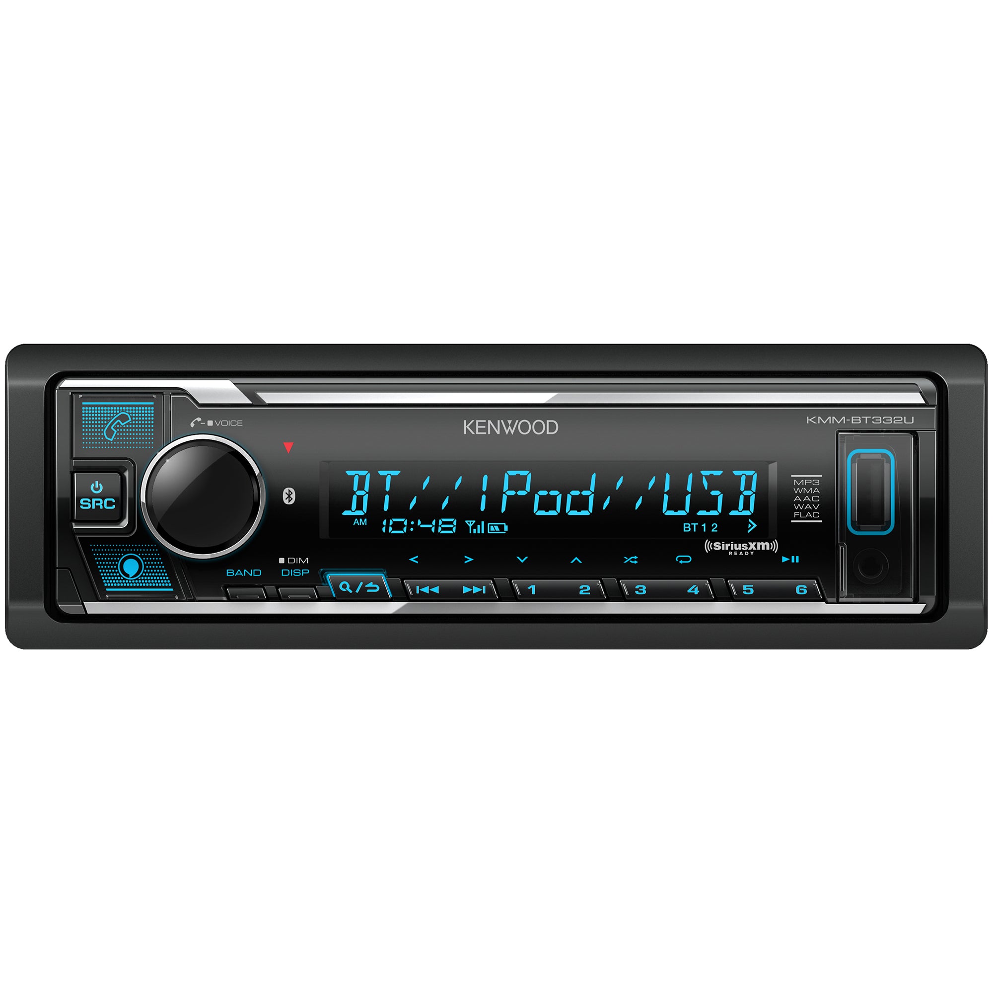 Kenwood KMM-BT332U, Bluetooth Digital Media Receiver w/ Front USB & Aux Input (Does Not Play CDs)