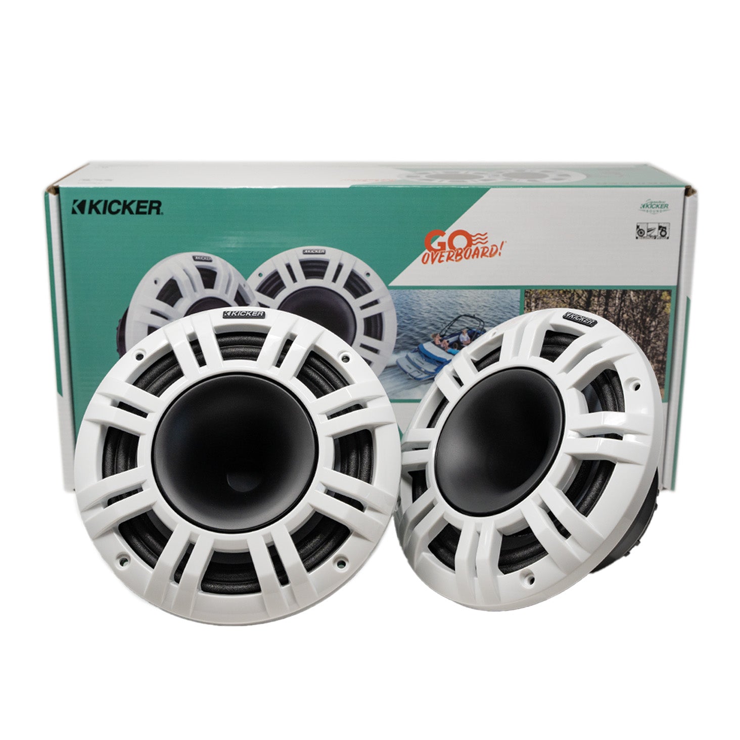 Kicker KMXL654, 6.5" Marine Horn Loaded Compression Driver Speakers (48KMXL654)