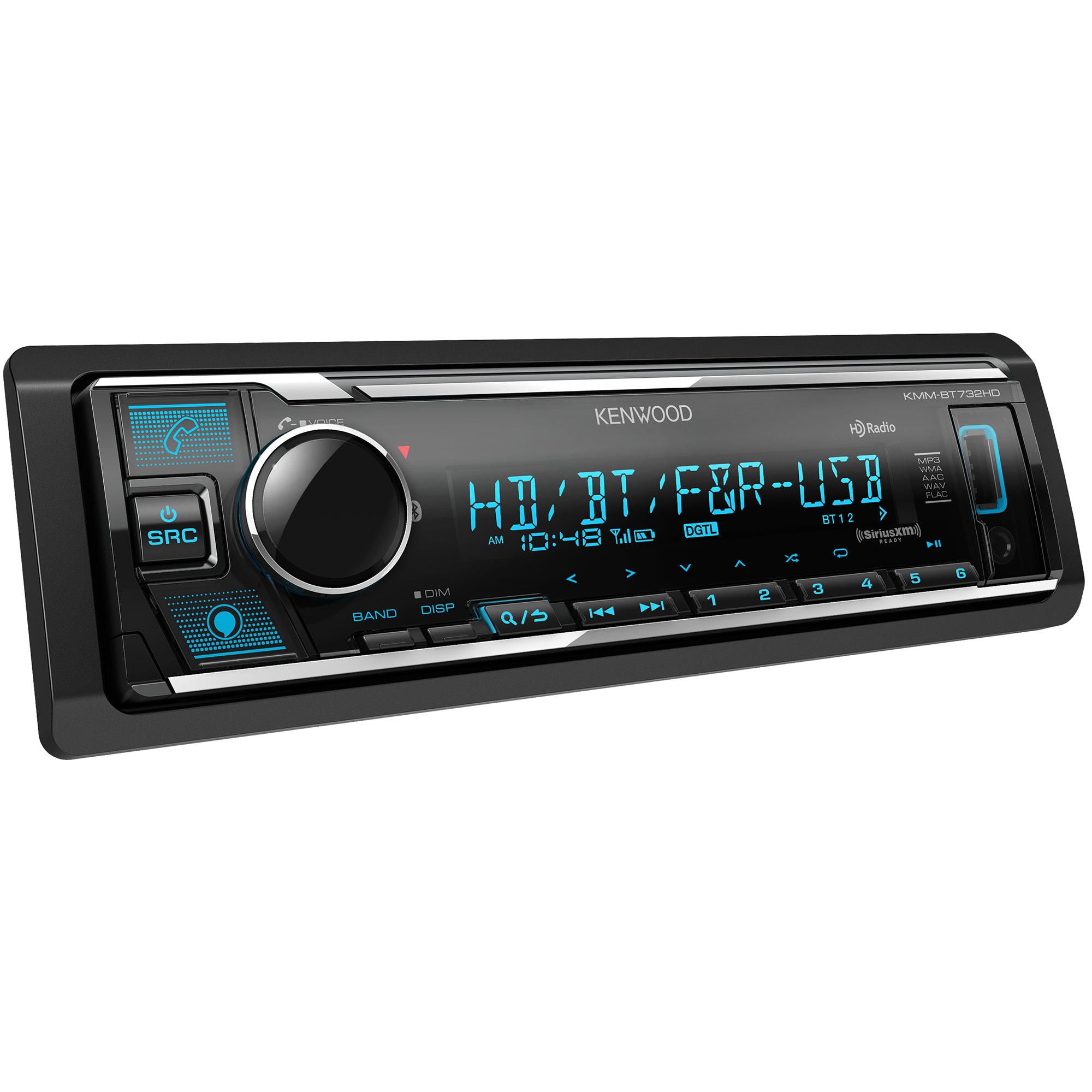 Kenwood KMM-BT732HD, Bluetooth Digital Media Receiver w/ HD Radio (Does Not Play CDs)