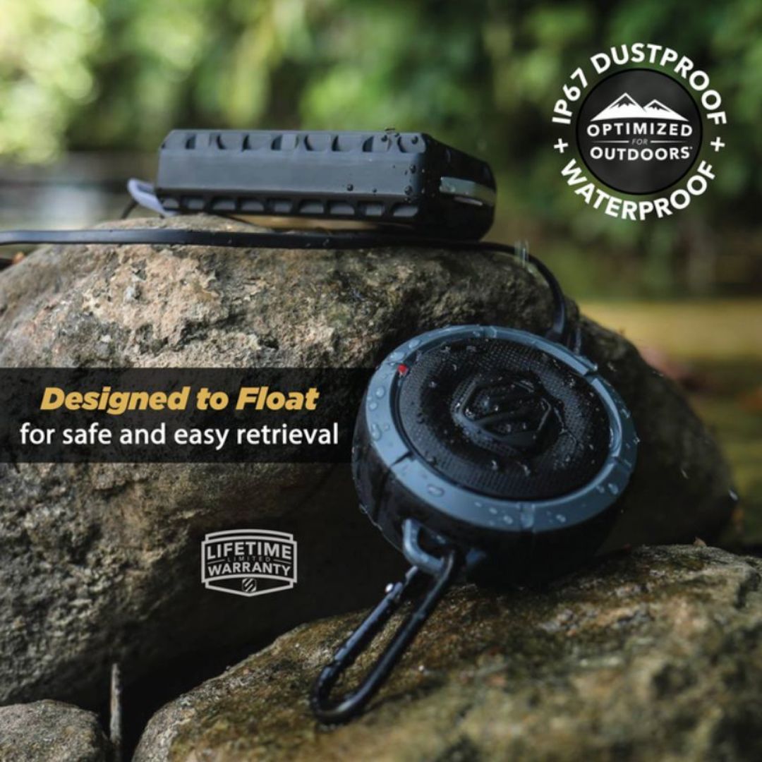 Scosche BTBB, Rugged Waterproof Wireless Speaker (Gray)