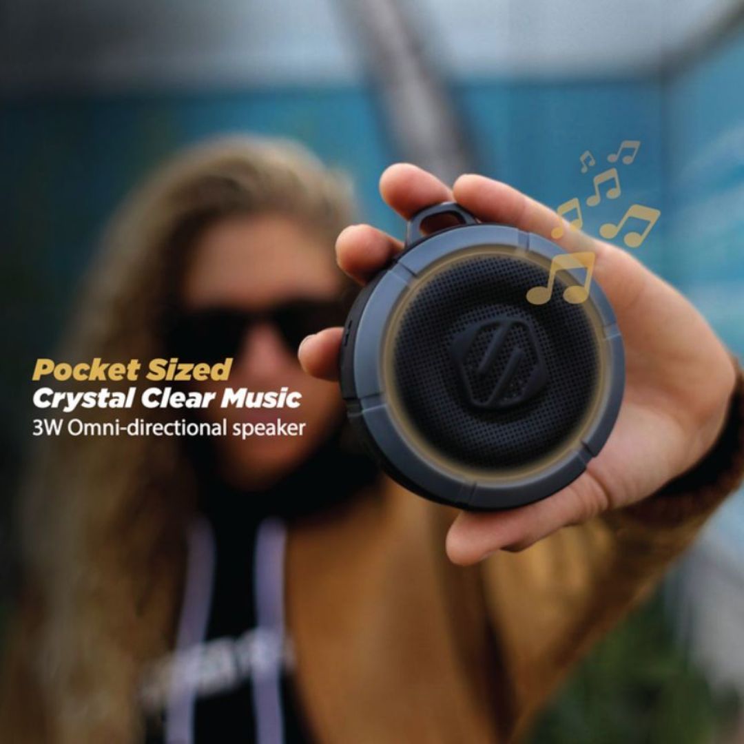 Scosche BTBB, Rugged Waterproof Wireless Speaker (Gray)