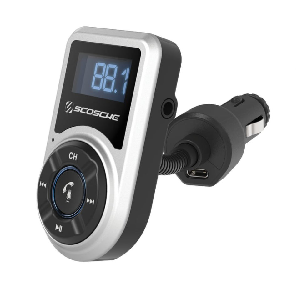 Scosche BTFMSR-SP1, Bluetooth FM Transmitter w/ USB Port For Mobile Devices