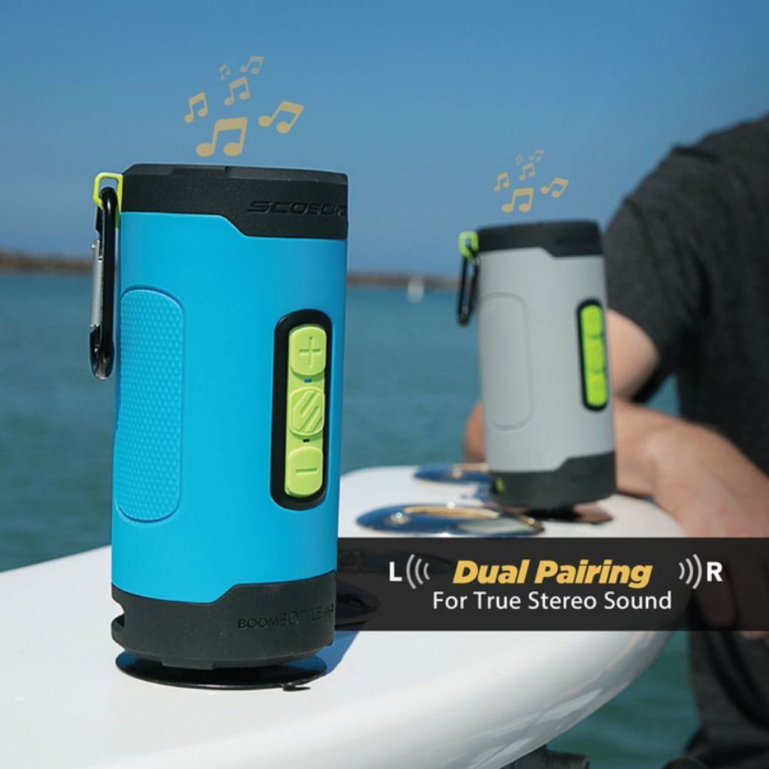 Scosche BTH2PSG, Rugged Waterproof Wireless Speaker (Space Gray/Black)