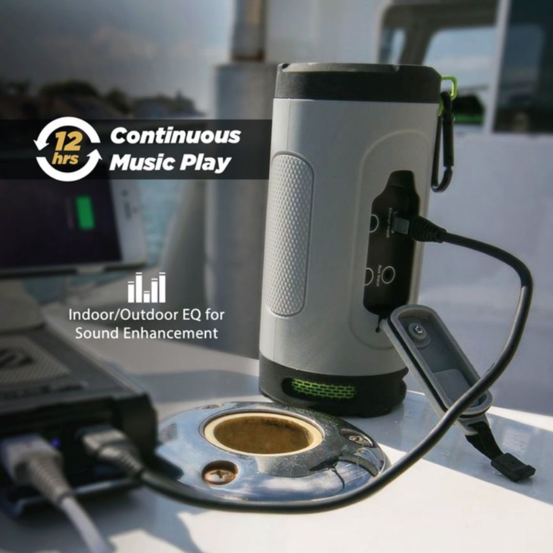 Scosche BTH2PSG, Rugged Waterproof Wireless Speaker (Space Gray/Black)