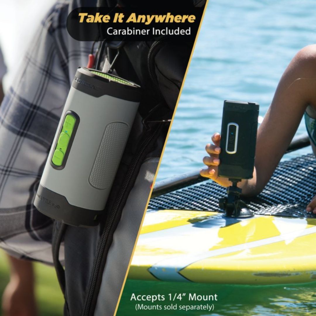 Scosche BTH2PSG, Rugged Waterproof Wireless Speaker (Space Gray/Black)