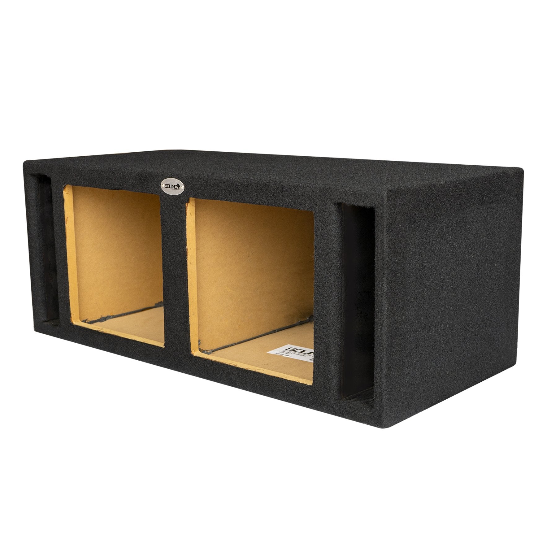 SoundBox E Series Dual 10" Vented Side Port Subwoofer Enclosure, Square