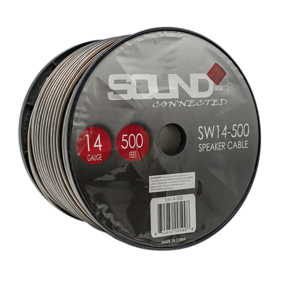 SoundBox SW14-500, 14 Gauge Home / Car Speaker Wire Spool - 500'