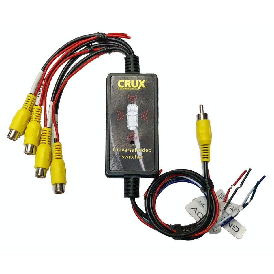 Crux CSS-41,  4 Input Automatic Video Switcher with Turn Signal Triggers & RF Remote Control