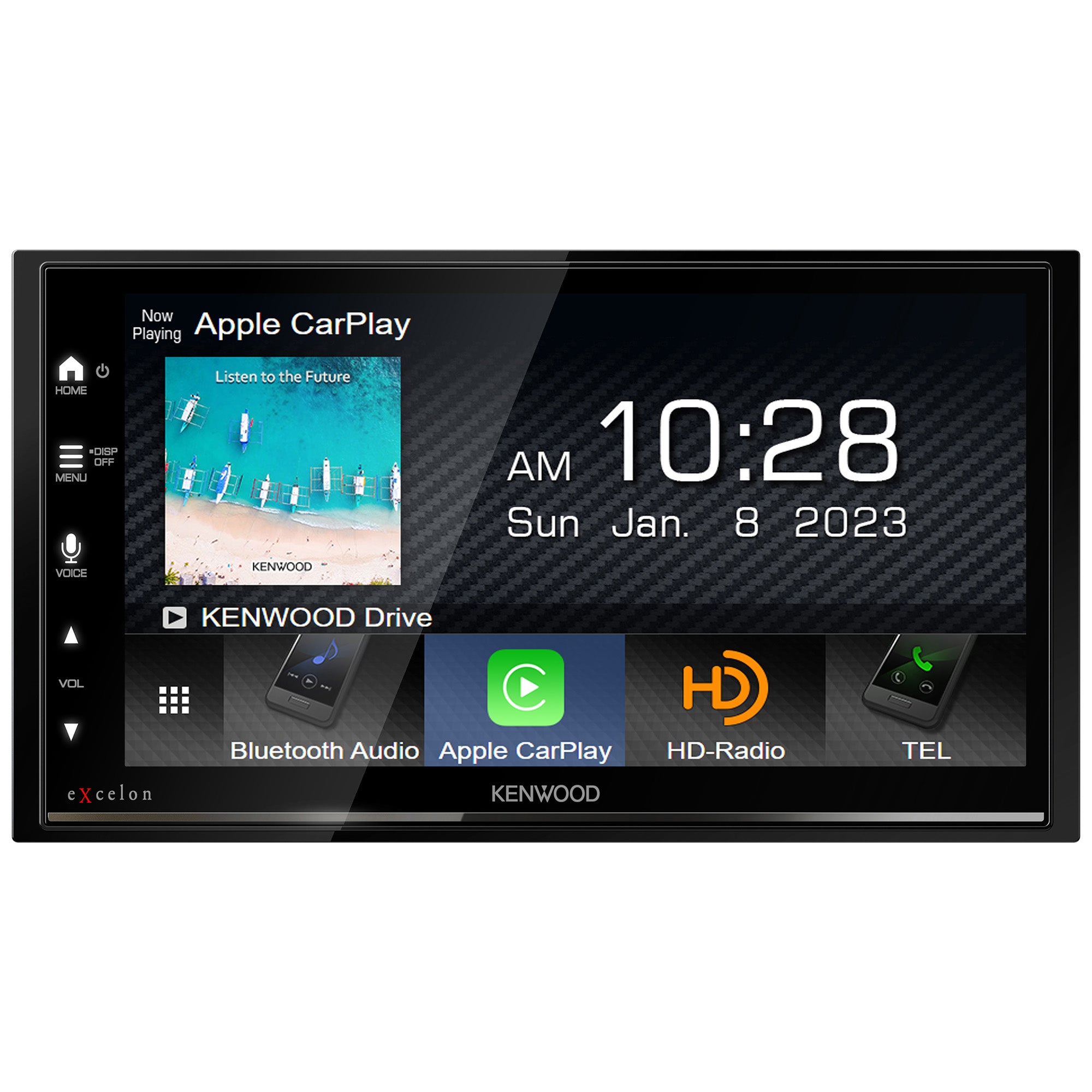 Kenwood DMX709S, eXcelon 6.8" Double DIN Multimedia Receiver w/ CarPlay & Android Auto (Does Not Play CDs)