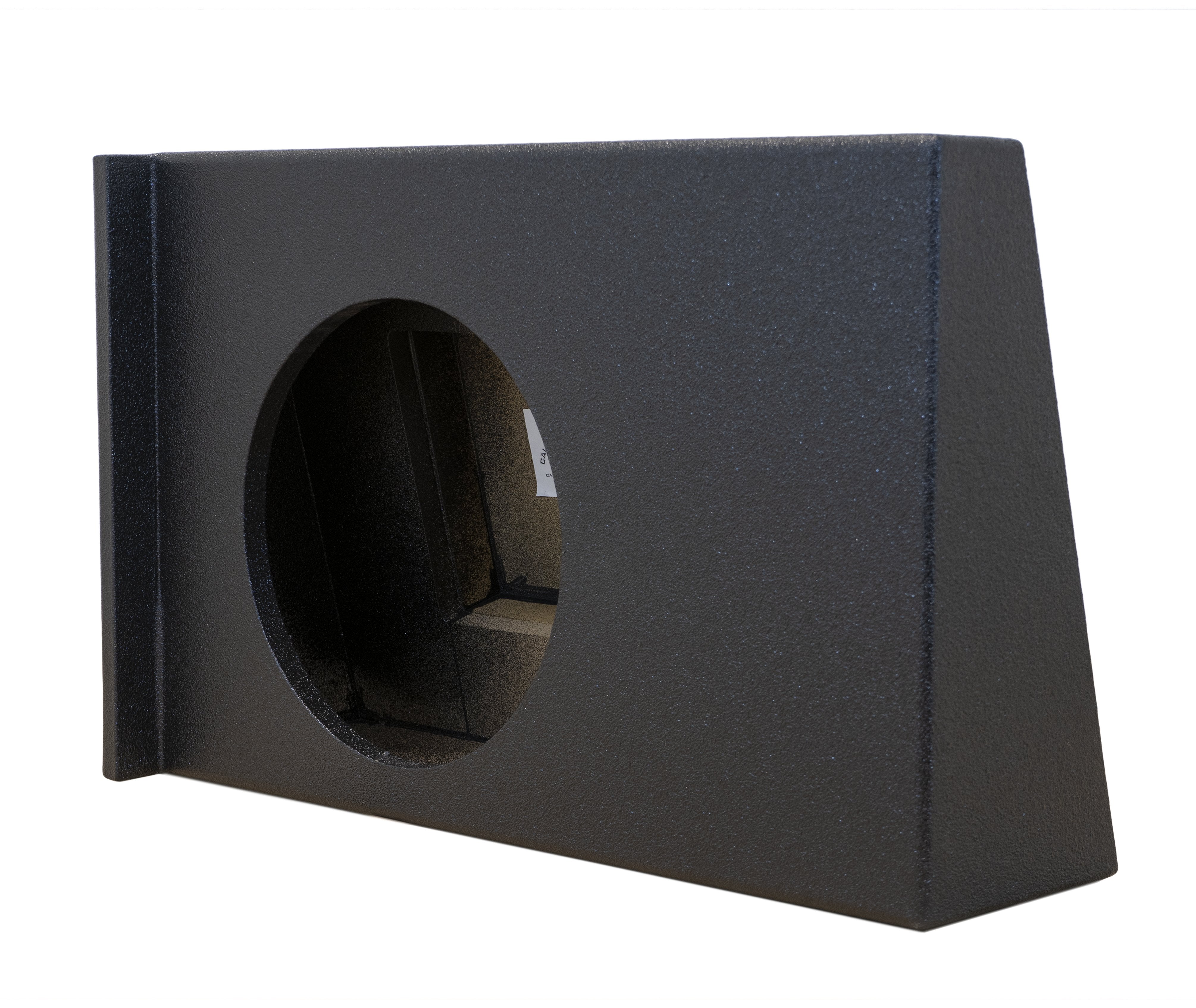 SoundBox Chevy Silverado/ GMC Sierra Crew Cab 2008-2013 Single 12" Downfire Subwoofer Enclosure, BedLiner Finish