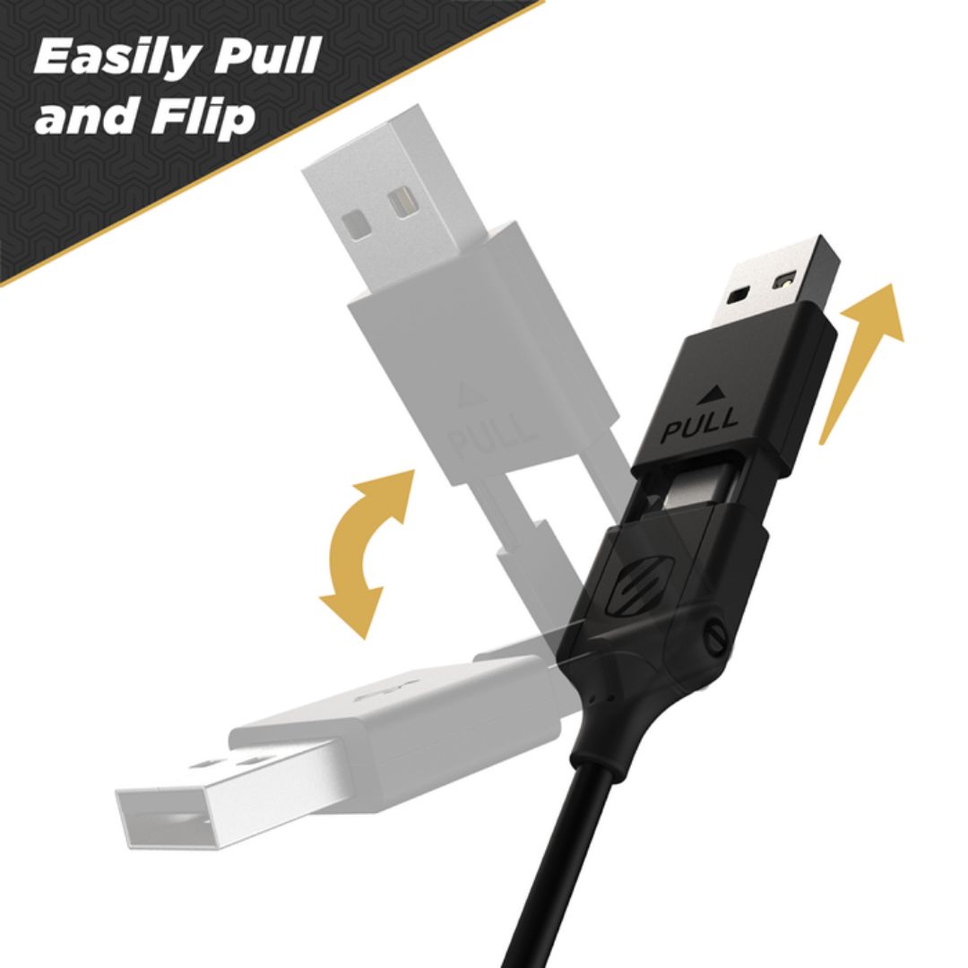 Scosche CI44-SP, Type C to Lightning Power Delivery 4 Foot Cable - Black