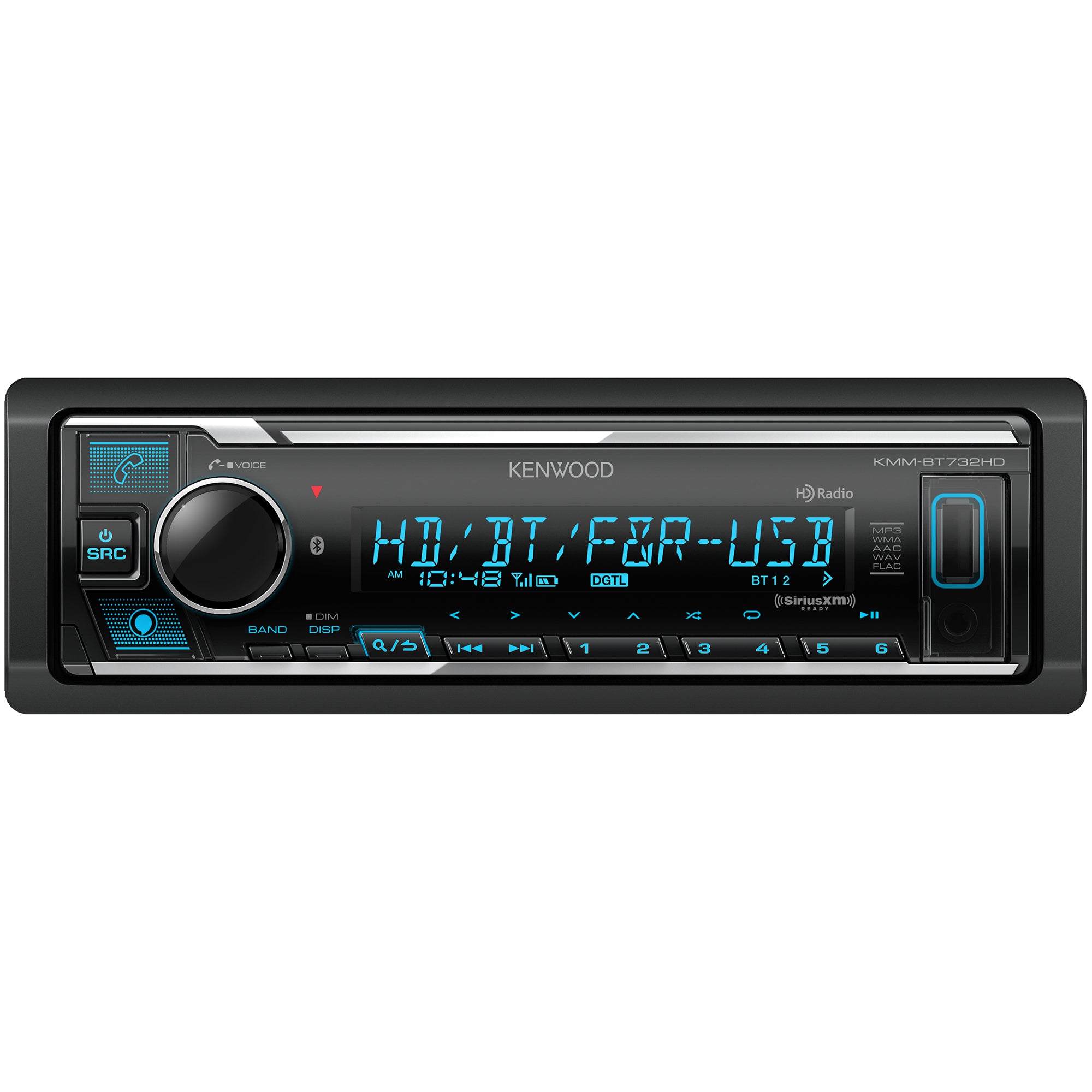 Kenwood KMM-BT732HD, Bluetooth Digital Media Receiver w/ HD Radio (Does Not Play CDs)