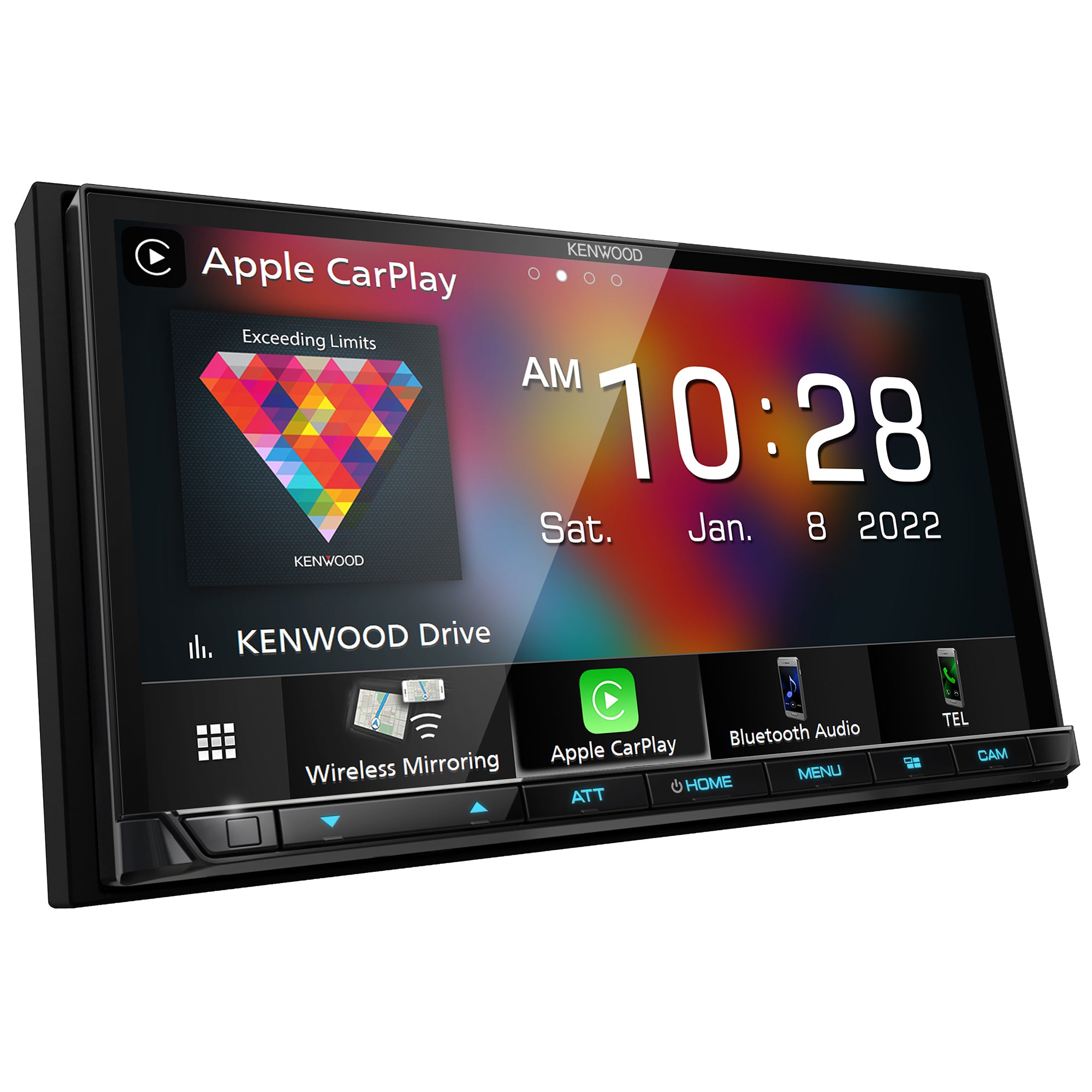 Kenwood DMX9708S, 6.95" Double Din Digital Media Receiver w/ CarPlay & Android Auto