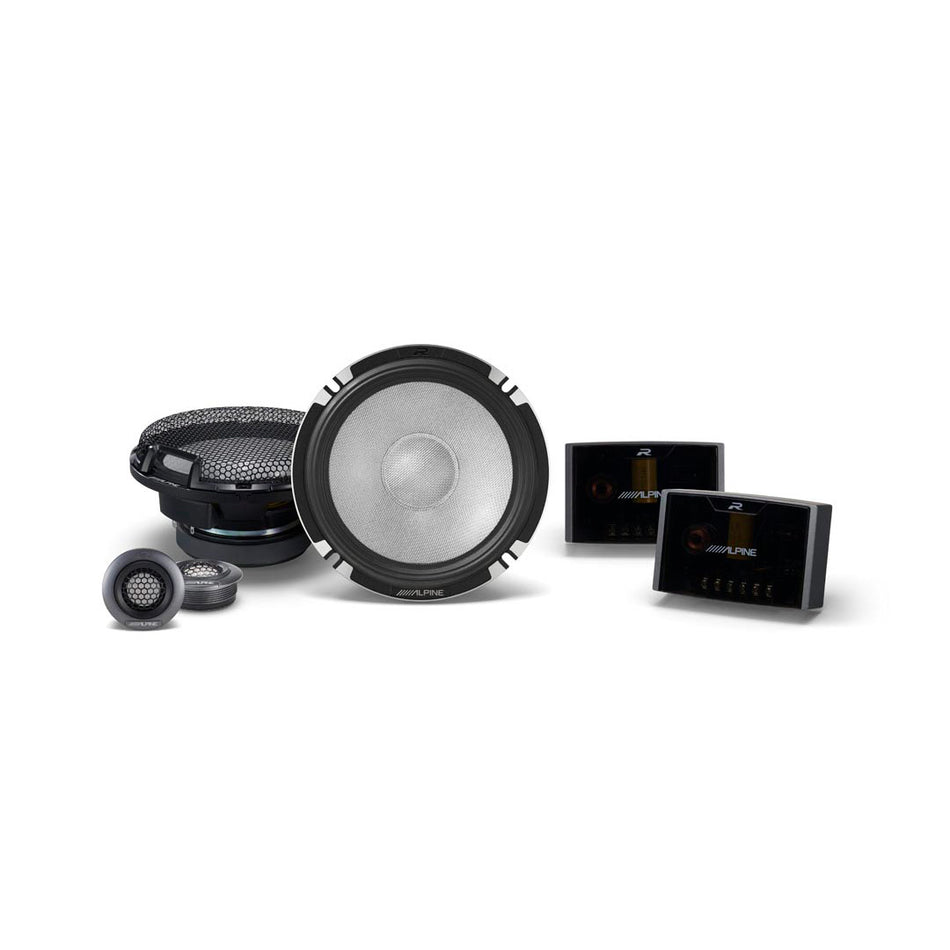 Alpine R2-S652, R Series 6.5" Pro 2-Way Hi-Res Component Speakers - 300W