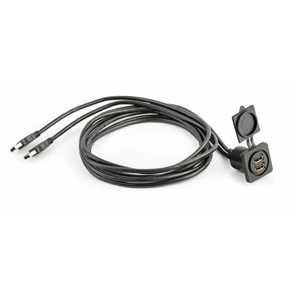 JL Audio XMD-USB2X-PNL, Dual USB Port for Panel-Mounting