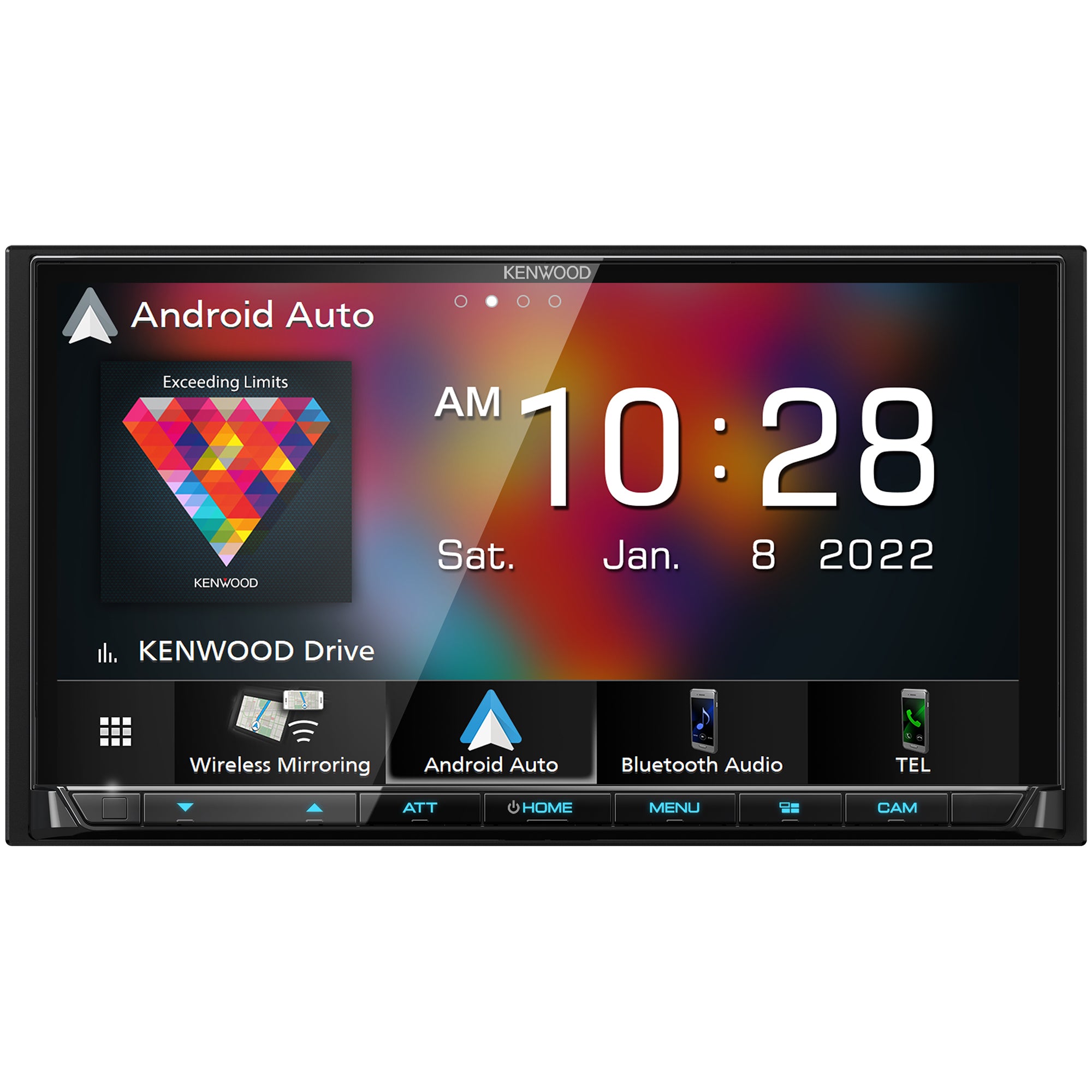 Kenwood DMX9708S, 6.95" Double Din Digital Media Receiver w/ CarPlay & Android Auto