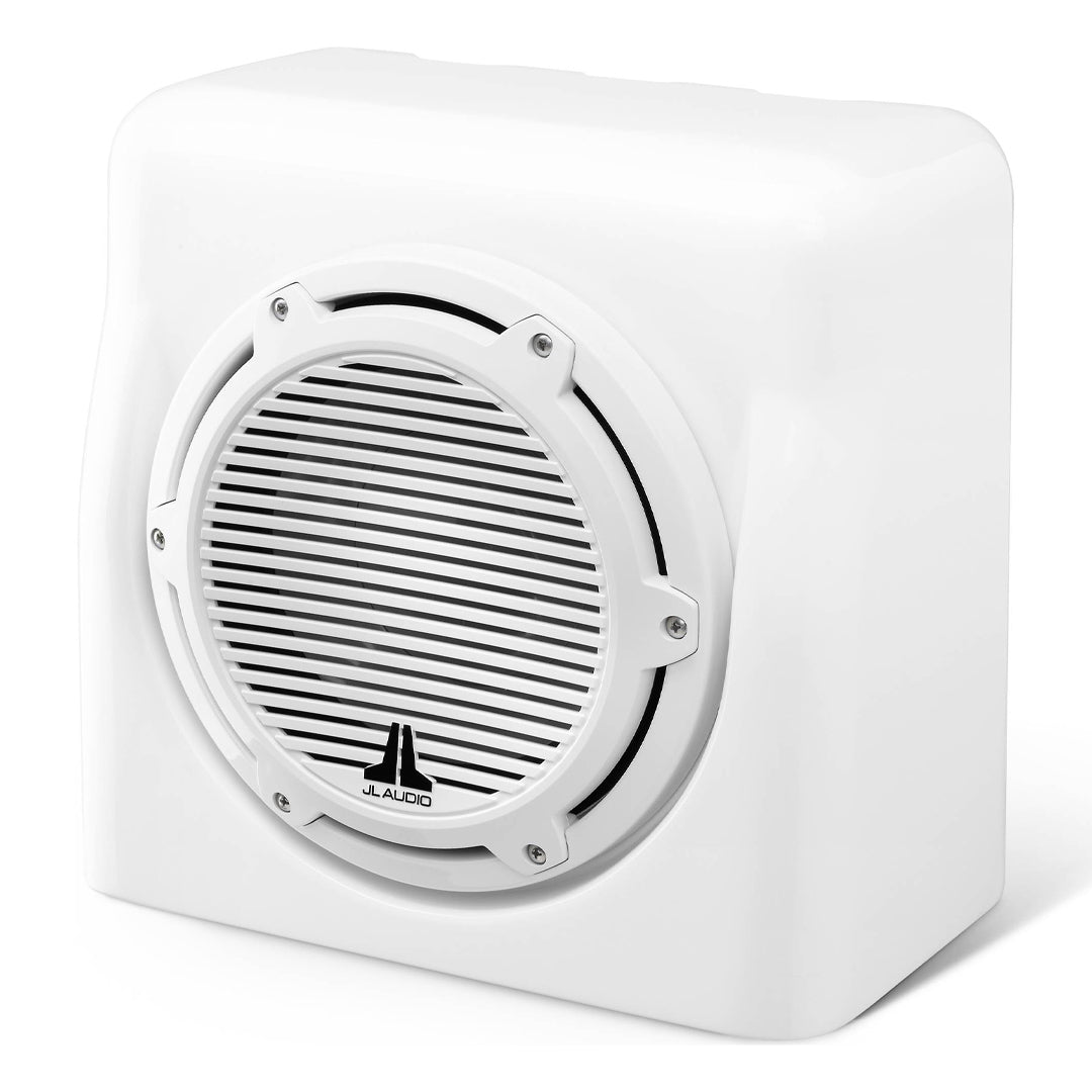 JL Audio M6-10FES-Gw-C-GwGw-4, M6 Series 10" 4 Ohm Loaded Marine Subwoofer Enclosure, Gloss White