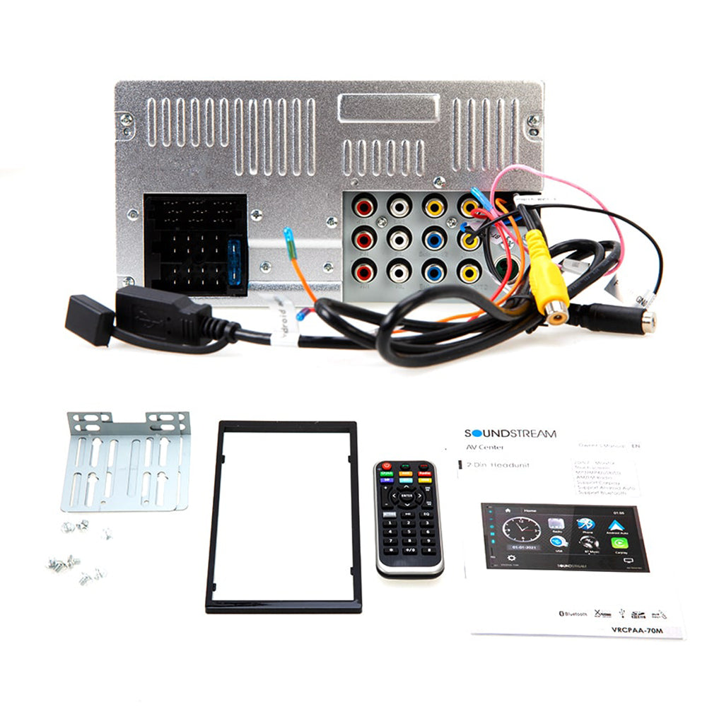 Soundstream VRCPAA-70M, 7" Mechless Multimedia Receiver w/ CarPlay and Android Auto