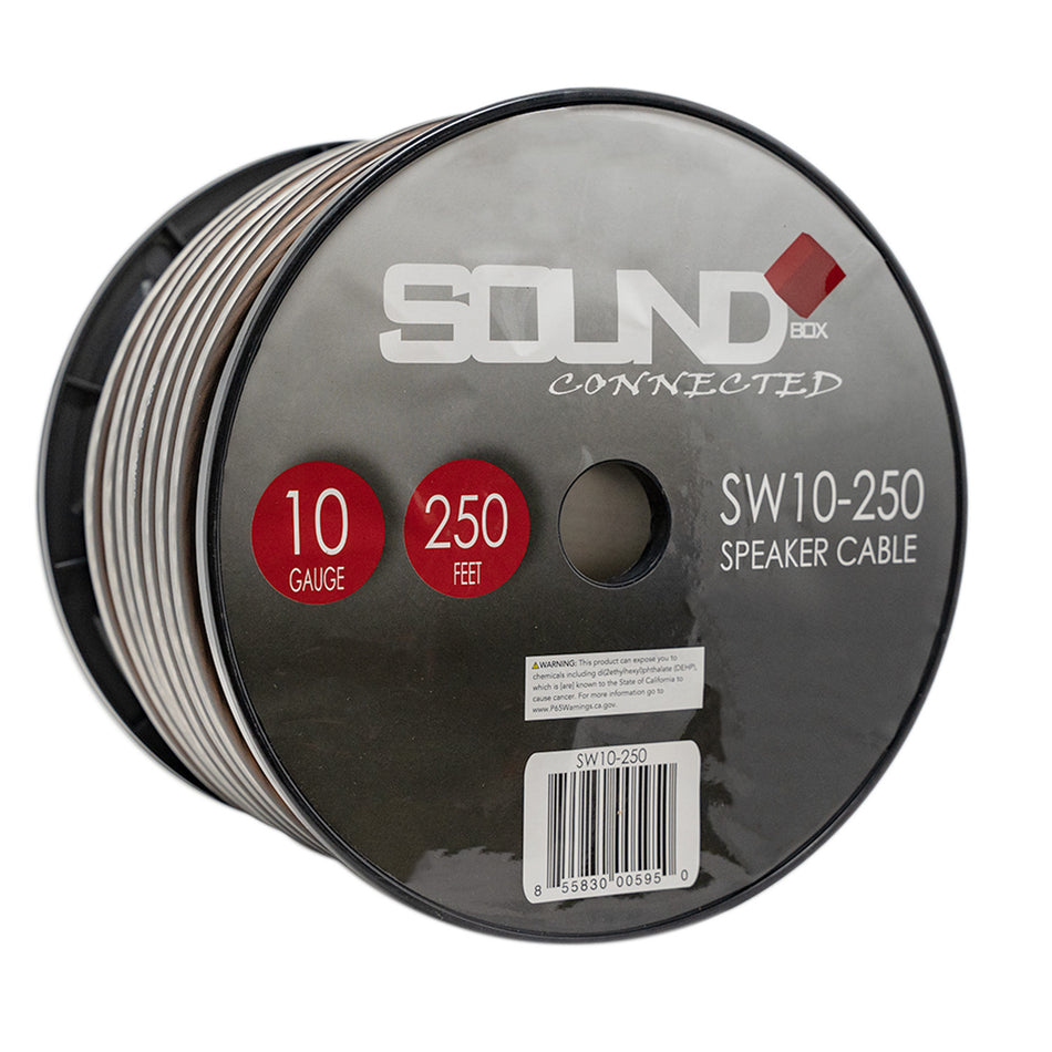 SoundBox SW10-250, 10 Gauge Home / Car Speaker Wire Spool - 250'
