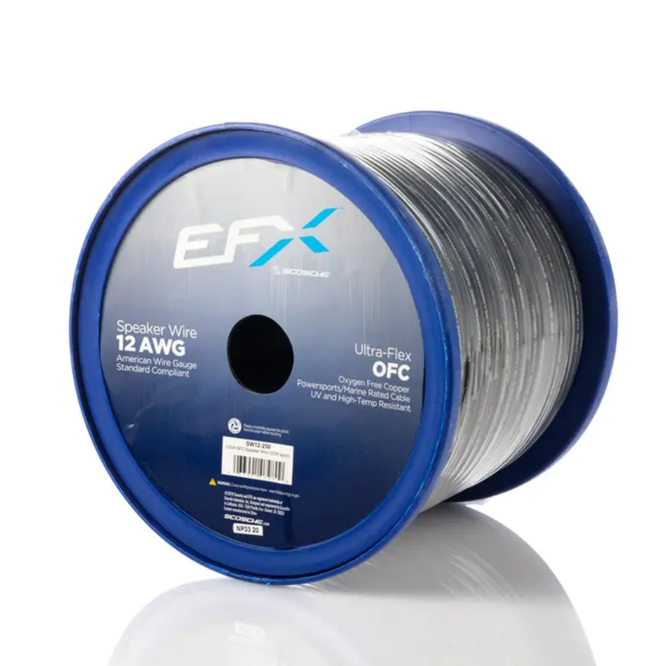 EFX by Scosche SW12-250, 12GA OFC Speaker Wire (250ft spool)
