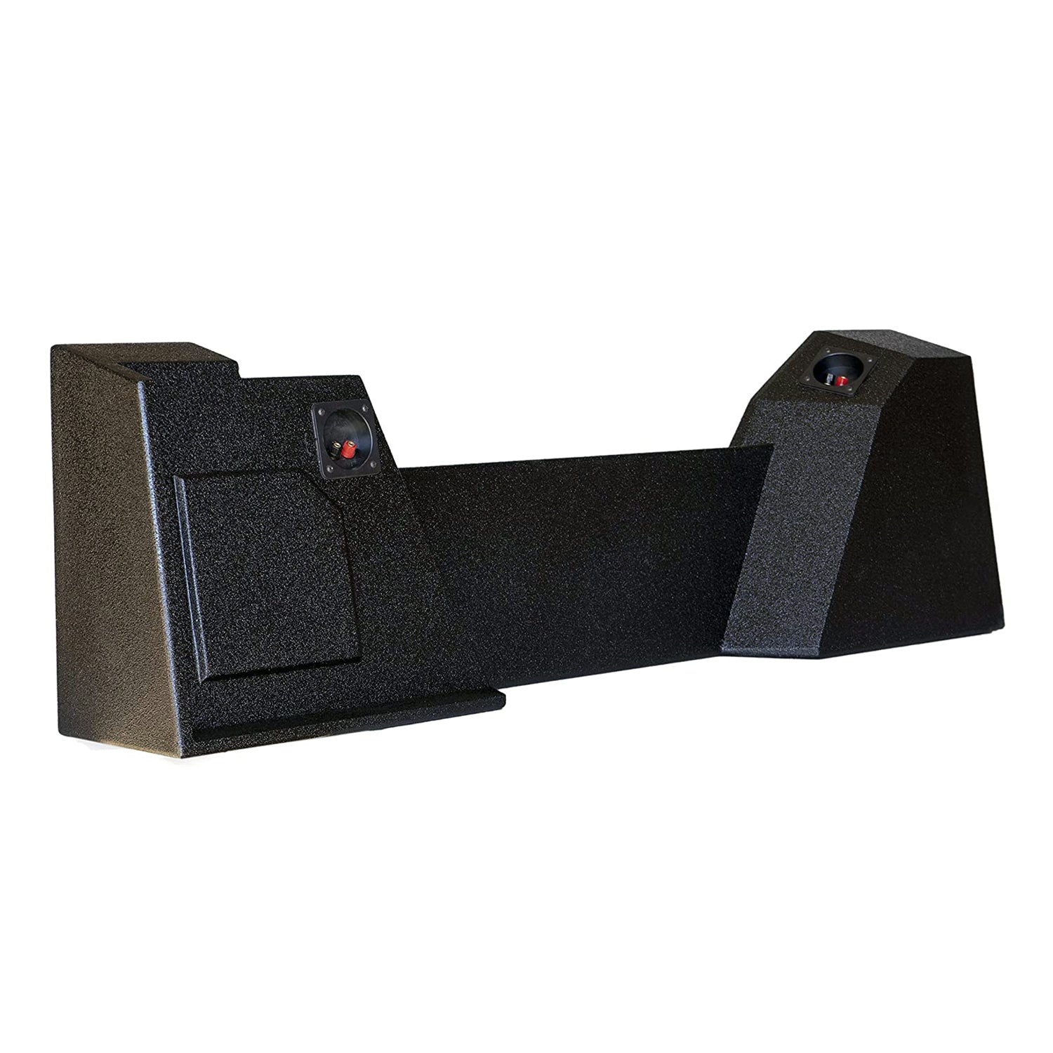 SoundBox Chevy Silverado/ GMC Sierra Double (Extended) Cab 2014-2018 Dual 12" Upfire Subwoofer Enclosure, BedLiner Finish