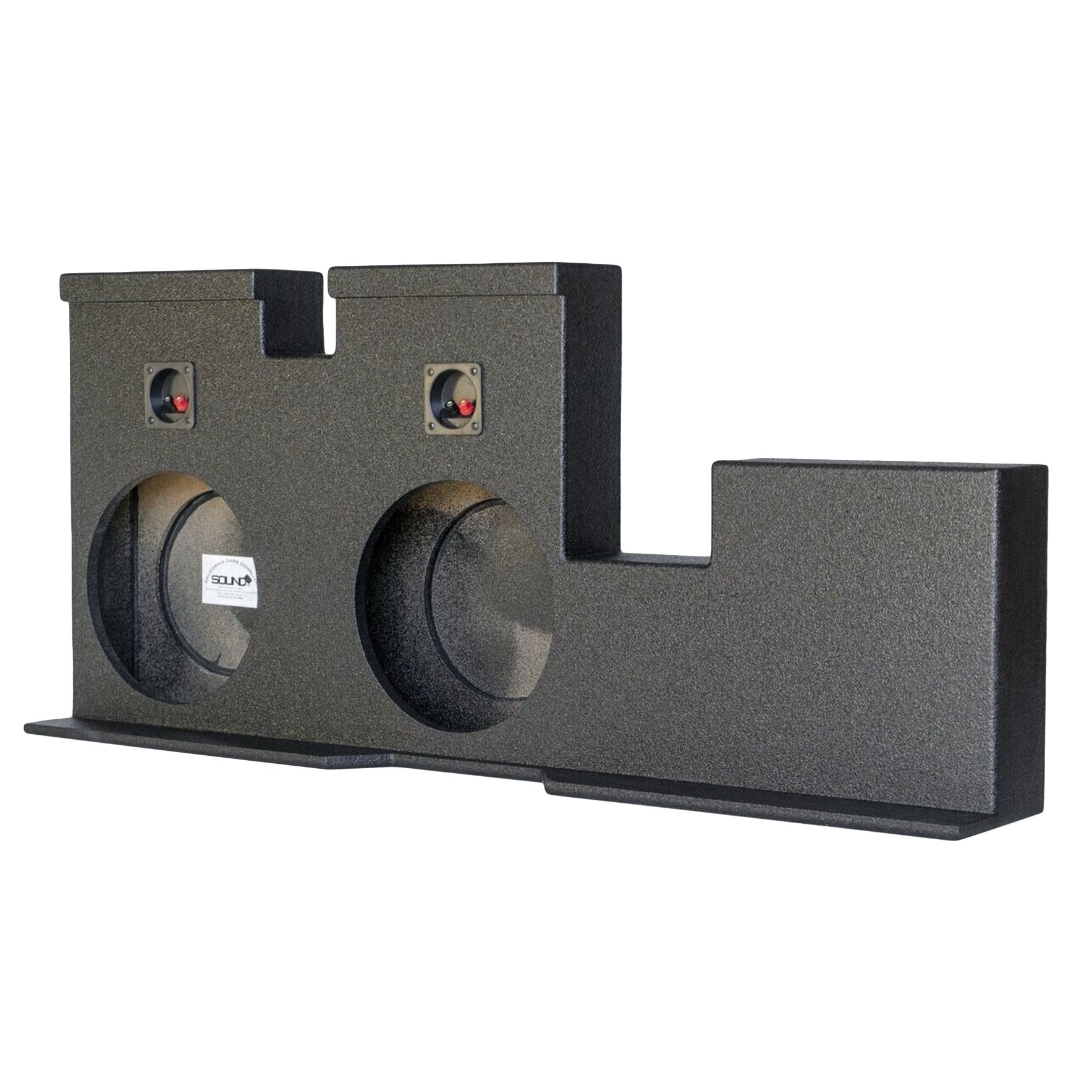 SoundBox Toyota Tundra Double Cab 2007-2017 Dual 12" Downfire Subwoofer Enclosure, BedLiner Finish