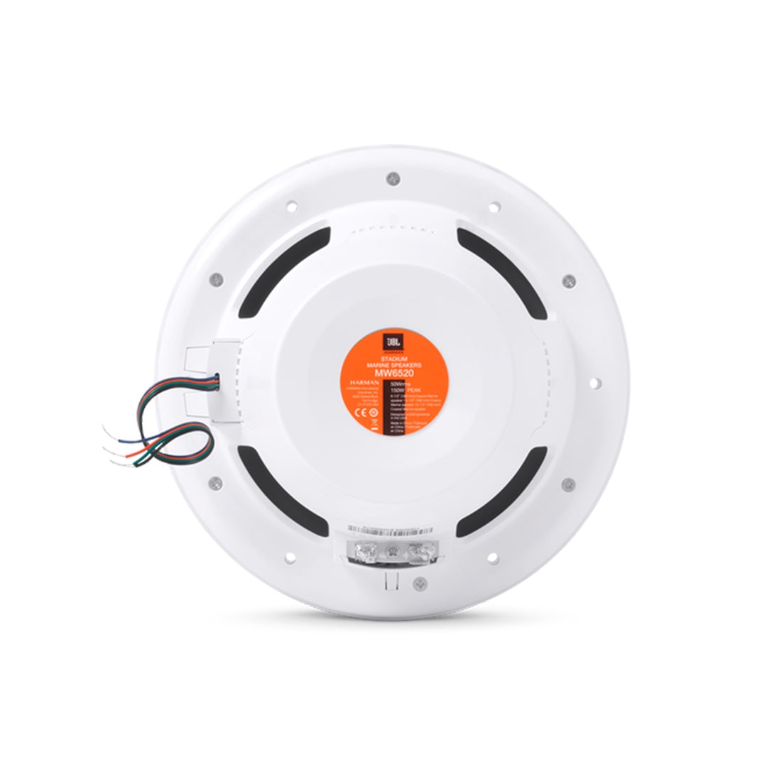 JBL MW6520AM, Stadium Marine 6.5" 2-Way Premium Speakers w/ RGB Lighting - White