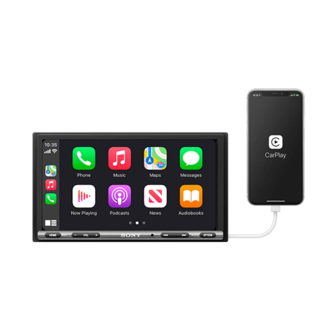 Sony XAV-AX3200, 6.95" Double DIN Digital Media Receiver with CarPlay and Android Auto