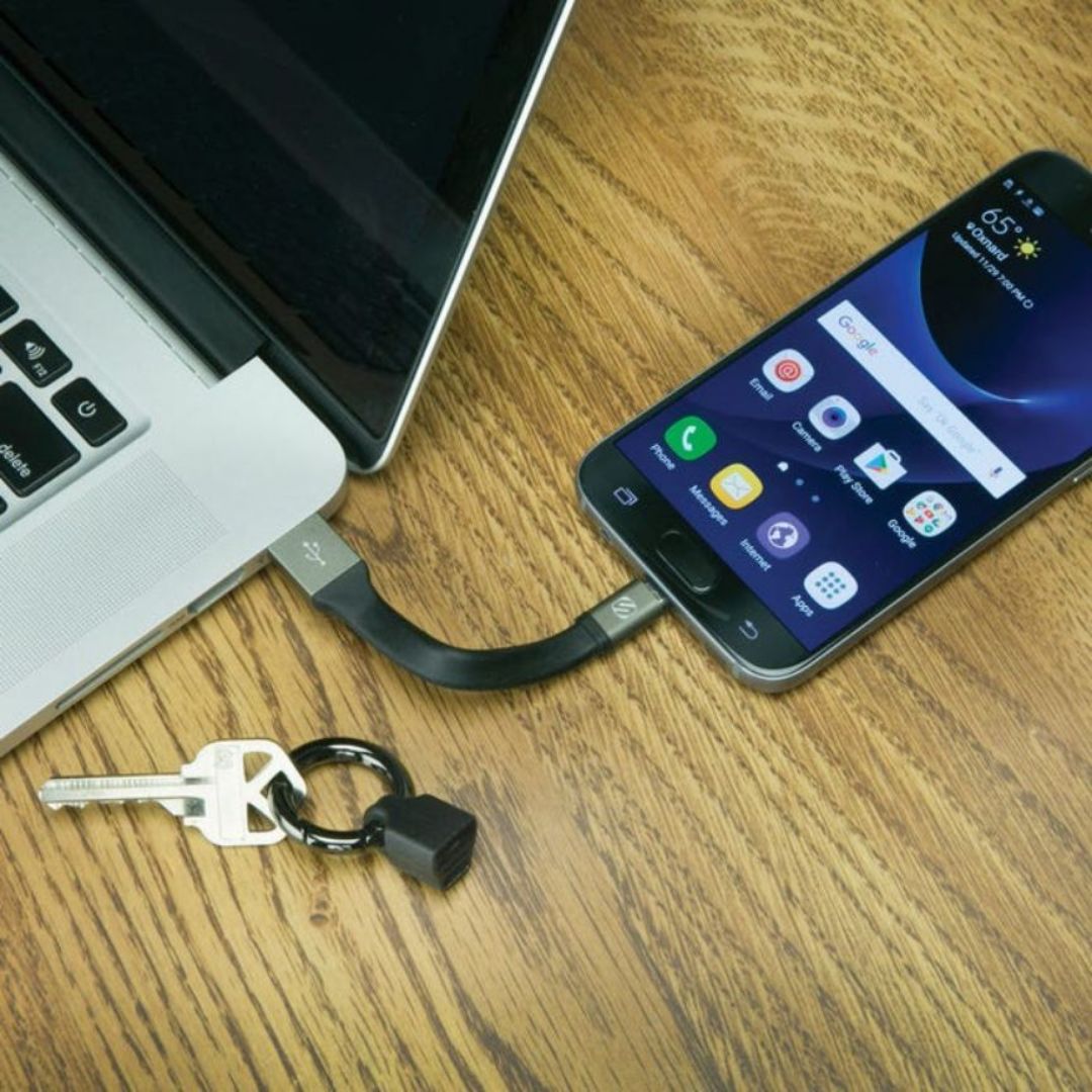 Scosche C2CS, 2In1 Carabiner w/Charge & Sync Cable For USB Type-C