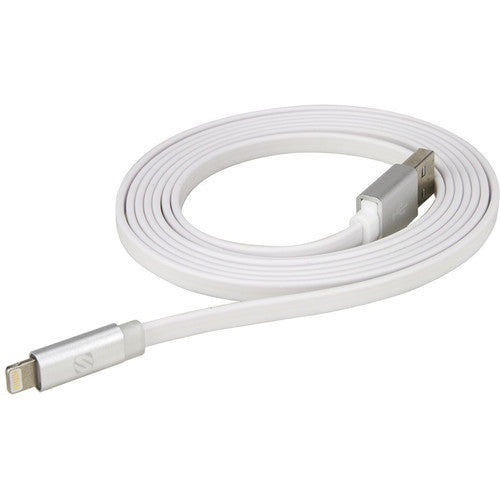 Scosche I3FLED6WT, Charge & Sync Cable w/ Charge LED For Lightning USB Devices - 6FT Cable Length (White)
