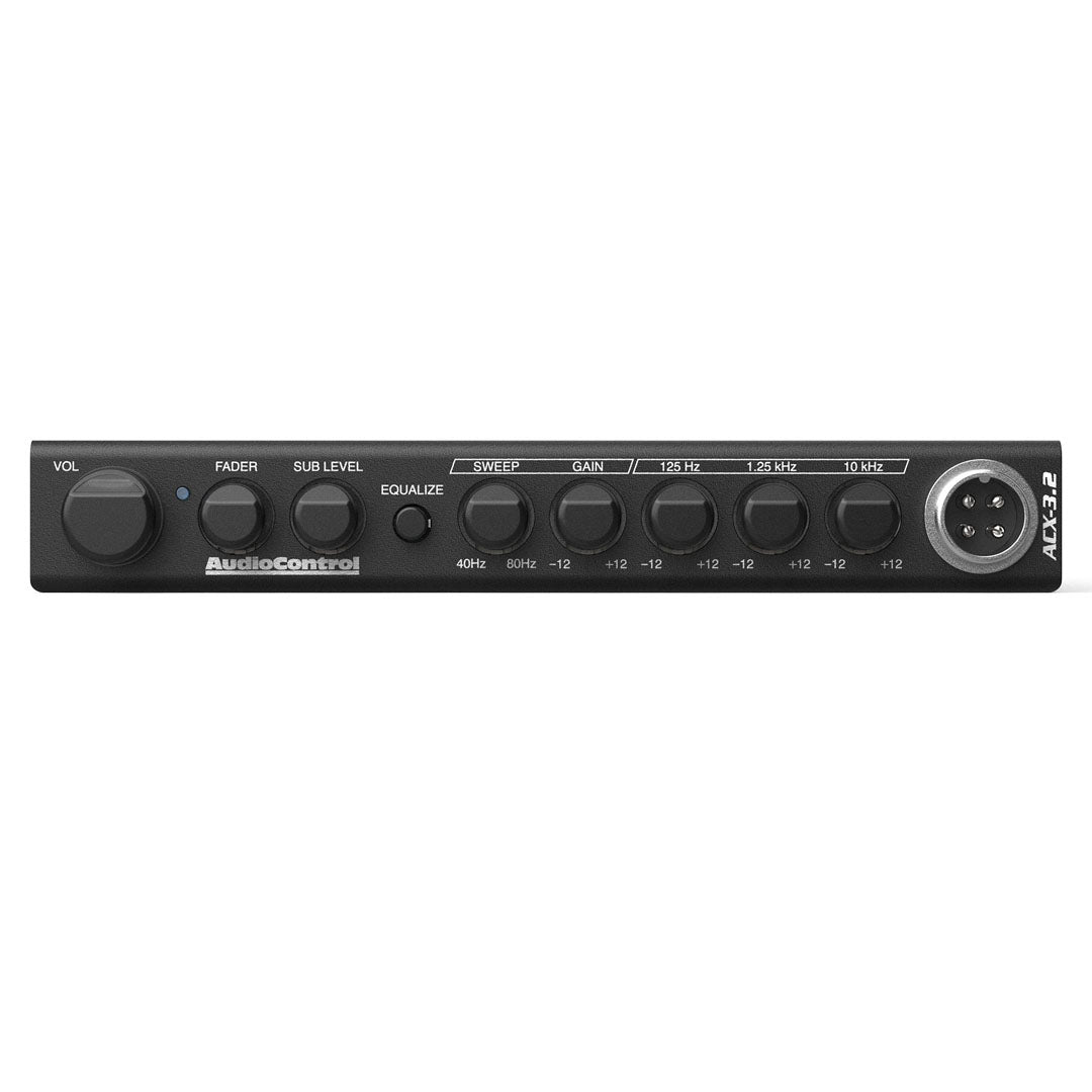 AudioControl ACX-3.2, 4 Band Stereo Graphic All Weather Equalizer & Crossover w/ Paging Mic