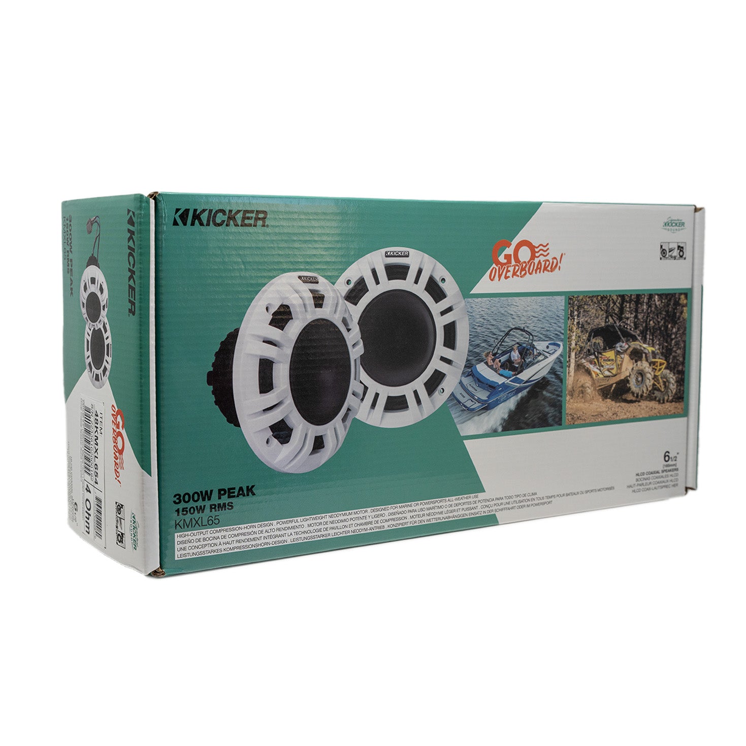 Kicker KMXL654, 6.5" Marine Horn Loaded Compression Driver Speakers (48KMXL654)