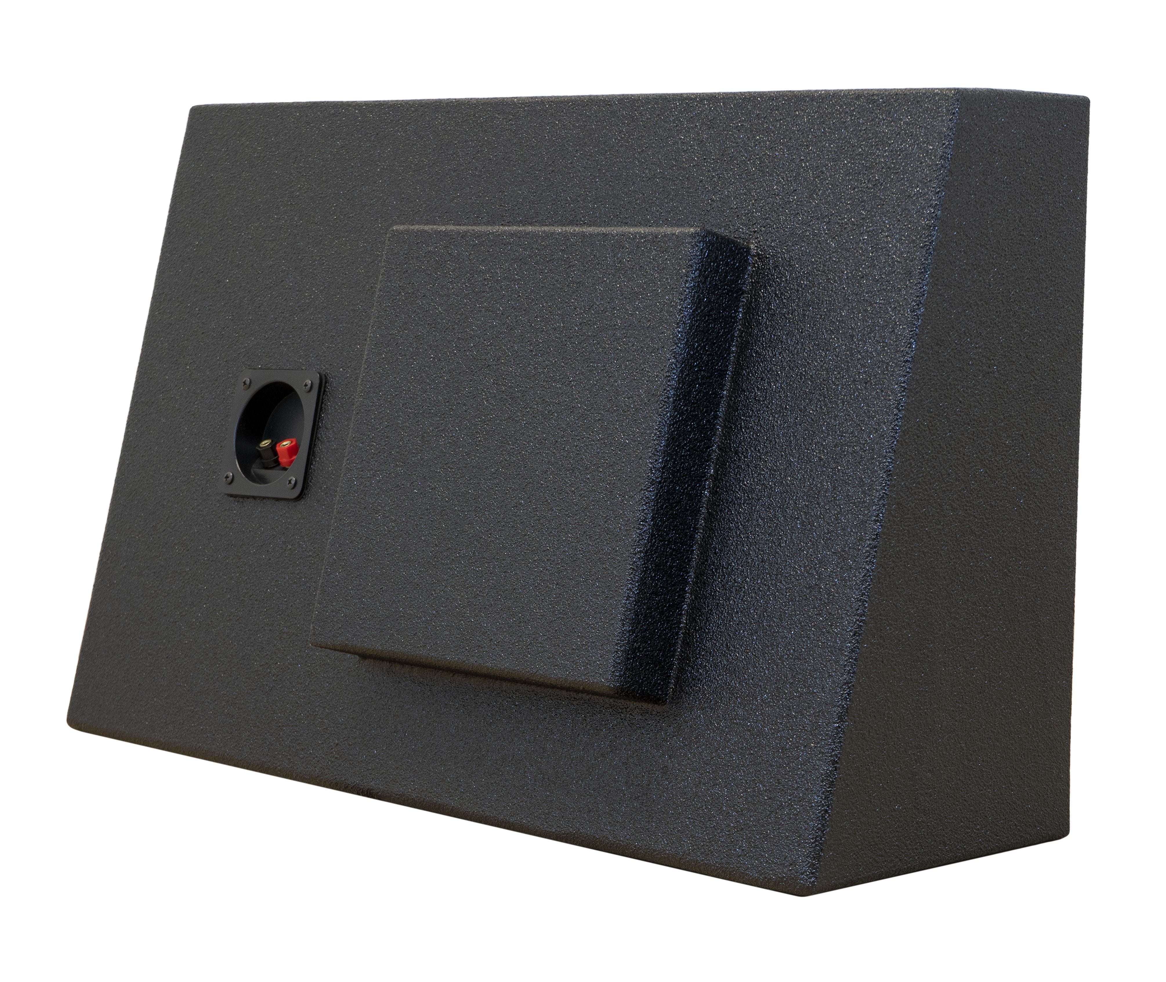 SoundBox Chevy Silverado/ GMC Sierra Crew Cab 2008-2013 Single 12" Downfire Subwoofer Enclosure, BedLiner Finish