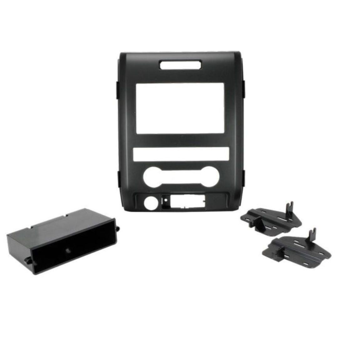 Scosche FD1438B, 2009-2012 Ford F-150 Xl , ISO Double DIN & DIN+Pocket Kit, Black