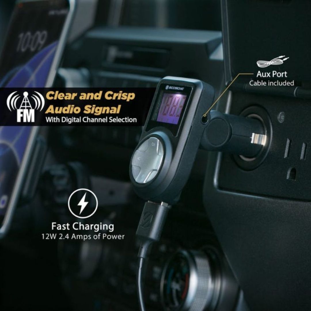 Scosche FMTD10, Universal Digital FM Transmitter w/12W Charging