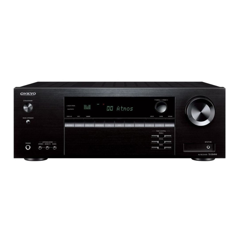 Onkyo TX-SR494, TX 5.2 Channel with Dolby Atmos 4K Ultra HD HDR Compatible A/V Home Theater Receiver√ä