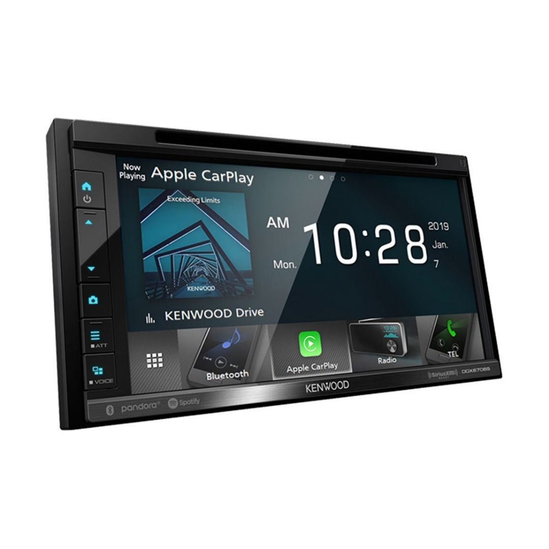 Kenwood DDX6706S, 6.8" DVD Multimedia Receiver w/ Apple CarPlay and Android Audio