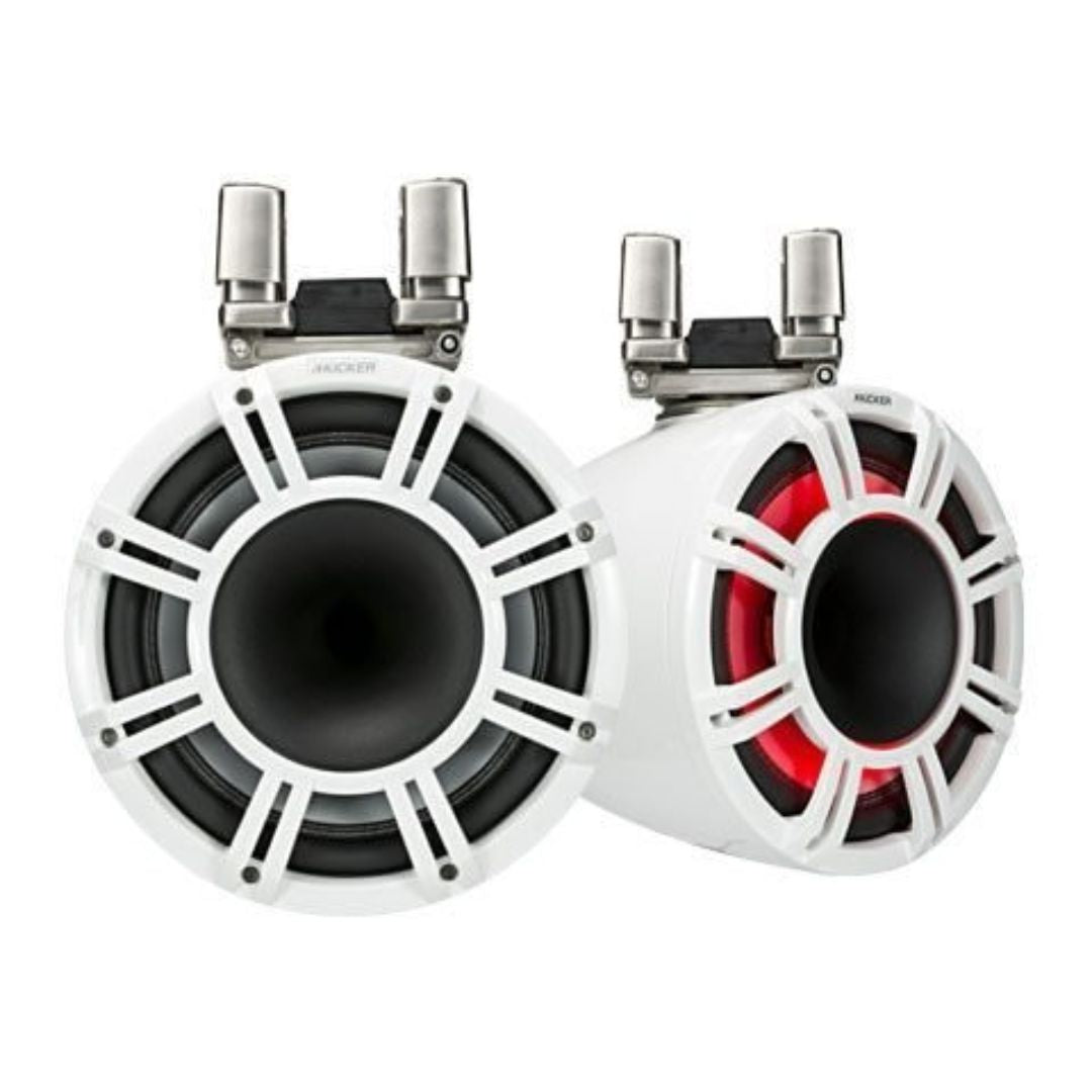 Kicker KMTC114W, KMTC 11" (280mm) Horn-Loaded Tower System, Pair, 4-Ohm, WHITE (44KMTC114W)