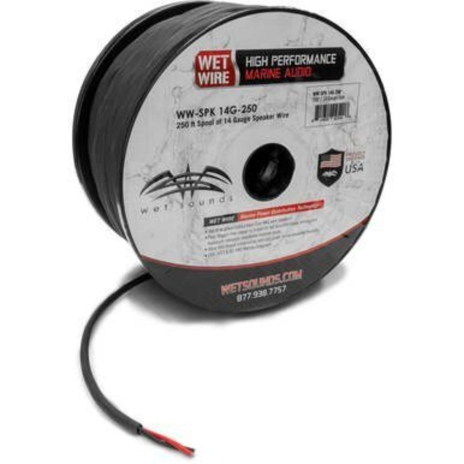 Wet Sounds WWX-SPK 14G-250, 14 TRUE AWG Gauge Speaker Wire - 250ft Spool