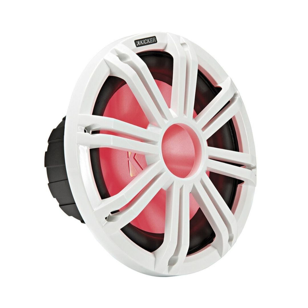 Kicker KMG10W, KMG10 10" Grille for KM10 and KMF10 Subwoofer, LED, White (45KMG10W)