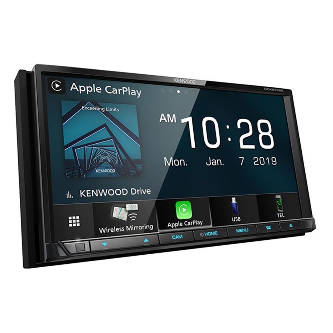 Kenwood DDX8706S, 6.95" DVD Multimedia Receiver w/ Wireless CarPlay and Android Auto