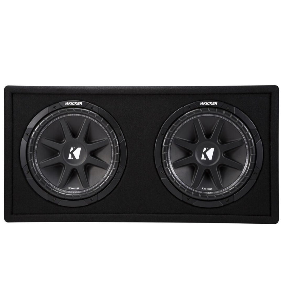 Kicker DC122, Dual Comp 12" Subs in Vented Box,  2-Ohm, 300W (43DC122)
