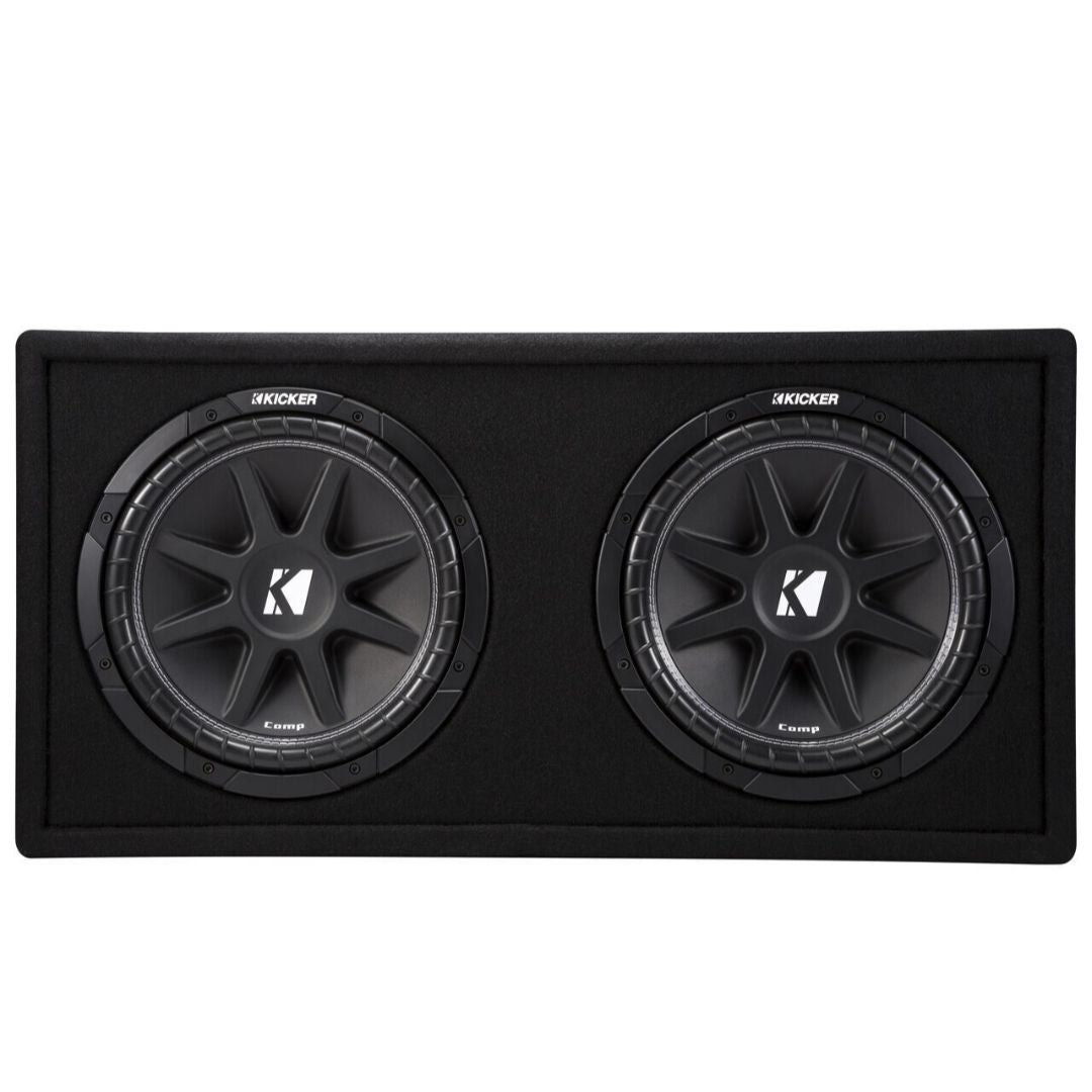 Kicker DC122, Dual Comp 12" Subs in Vented Box,  2-Ohm, 300W (43DC122)