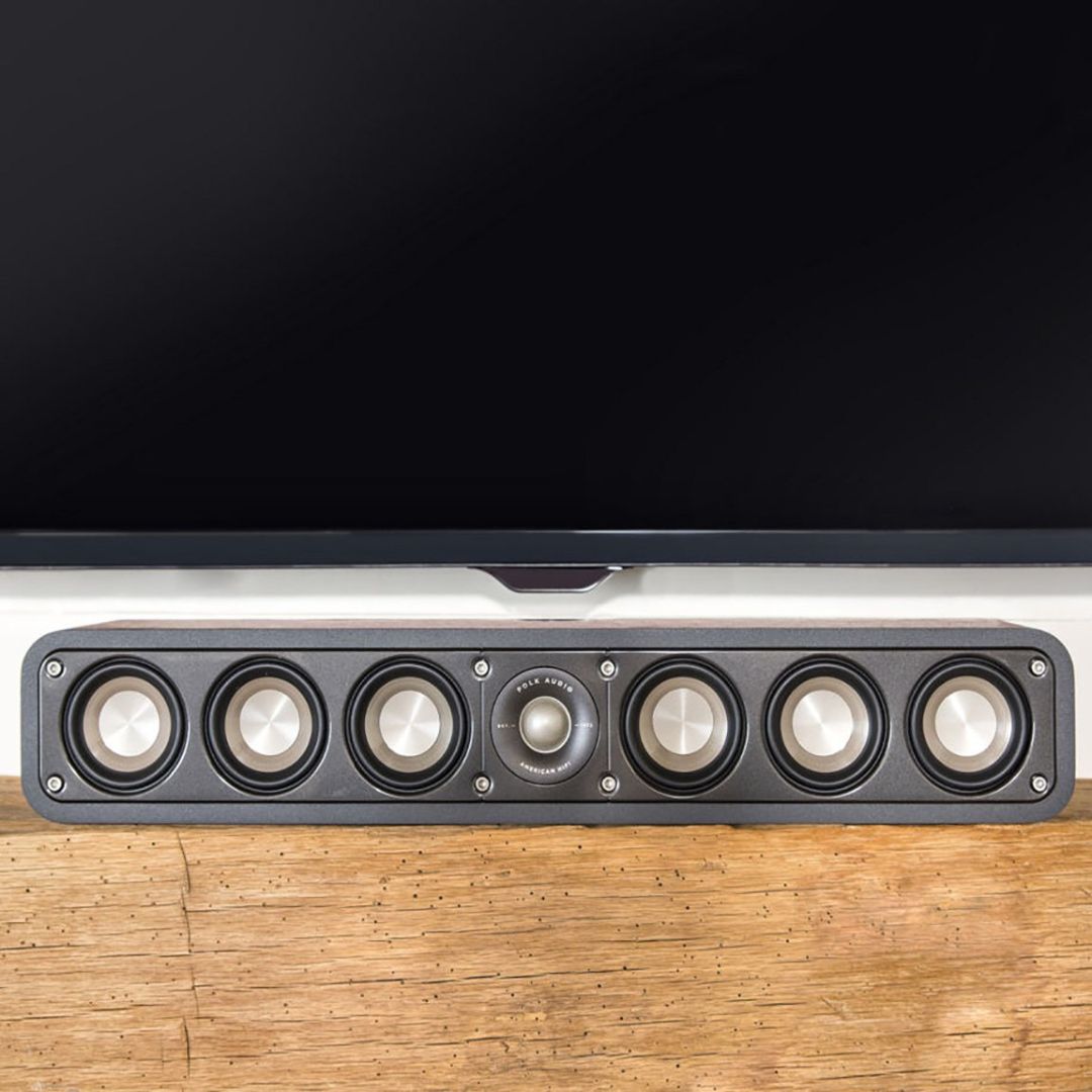 Polk Audio S35, Signature S35 Series Center Channel/Multi-Purpose Home Theater Speaker (Washed Black Walnut)