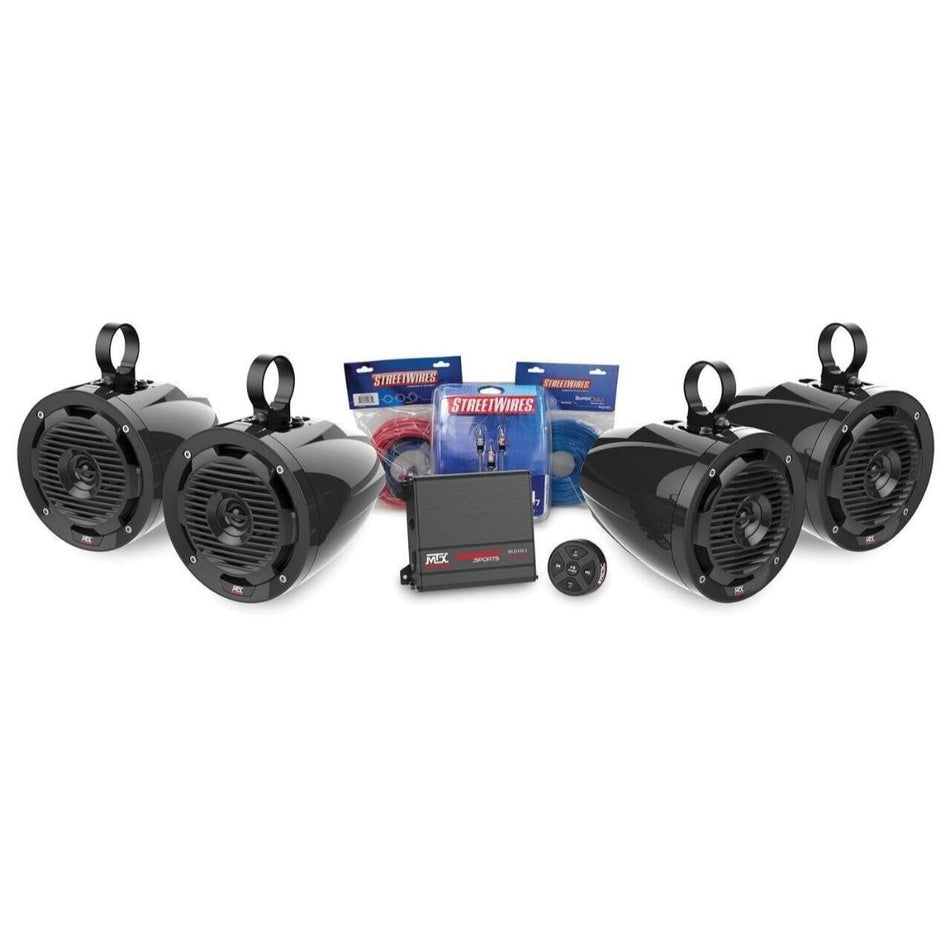 MTX BORVKIT2, Bluetooth Controlled Motorsports Sound Package - 4 Speaker